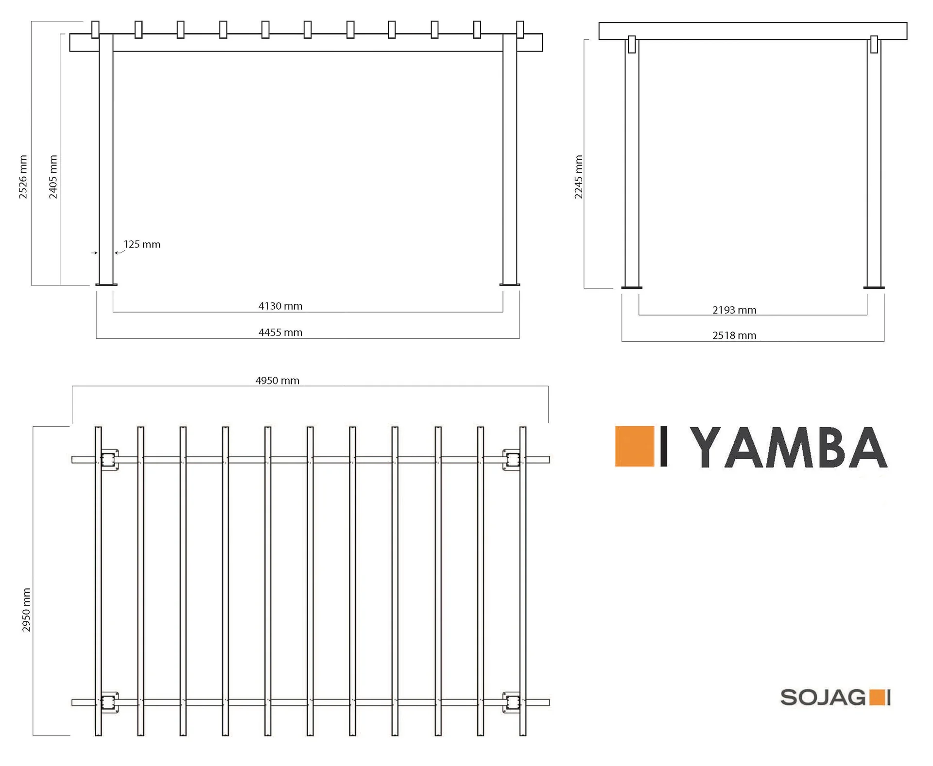 Pergola Yamba 10x16 - 5