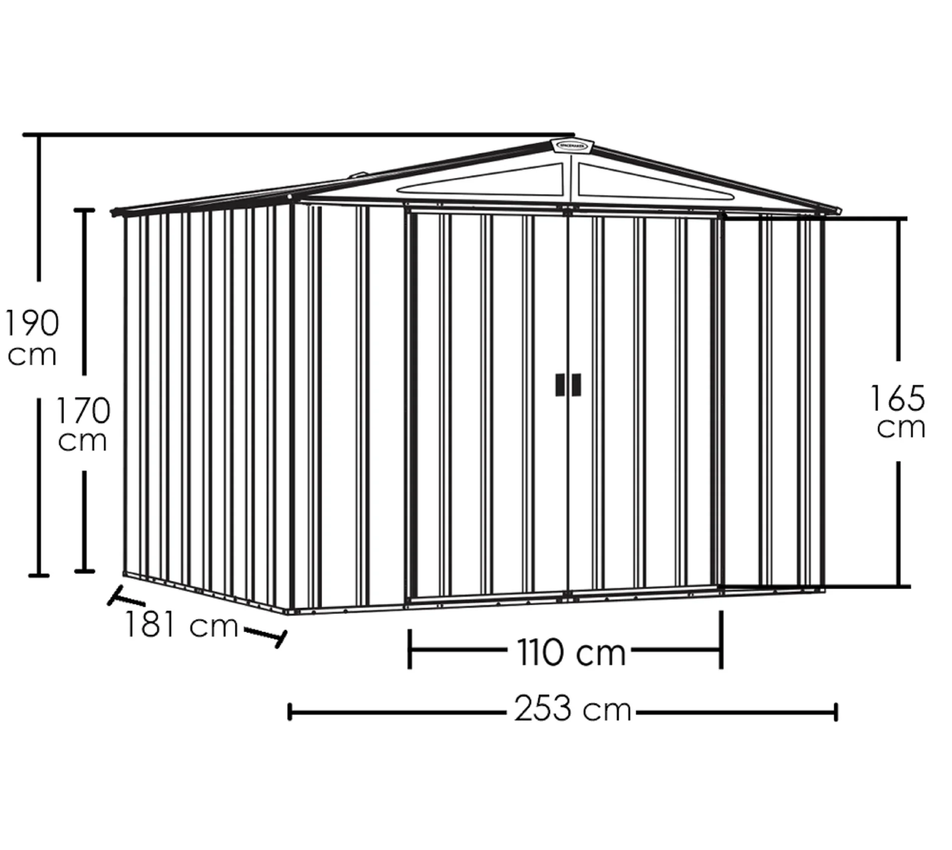 Metallgerätehaus 8x6 - 6