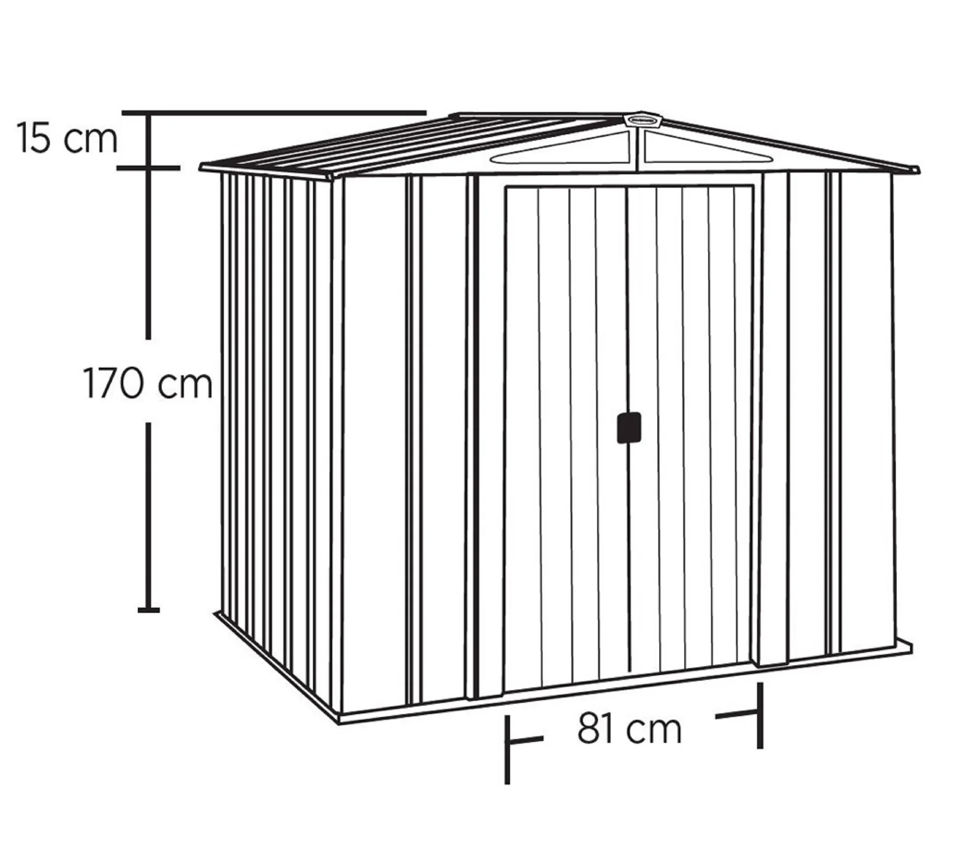 Metallgerätehaus 6x5 - 3