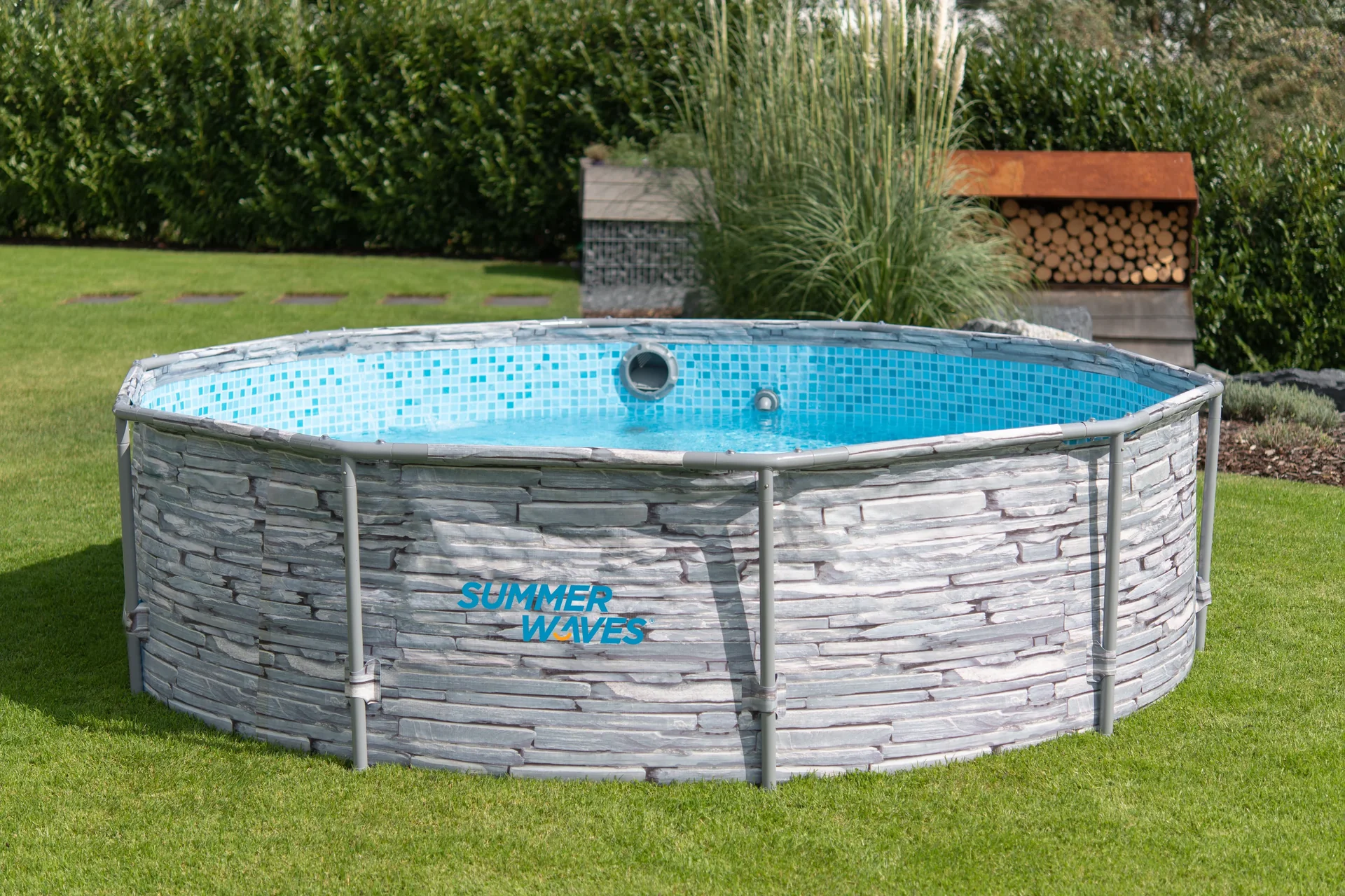Pool Active Frame, Durchmesser 305 x 76 cm, Stein Grau - 3