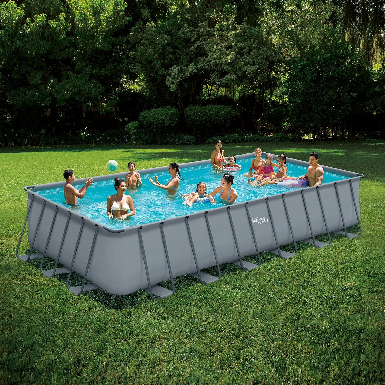 Pool Elite 732 x366 x 132 cm, anthrazit - 2