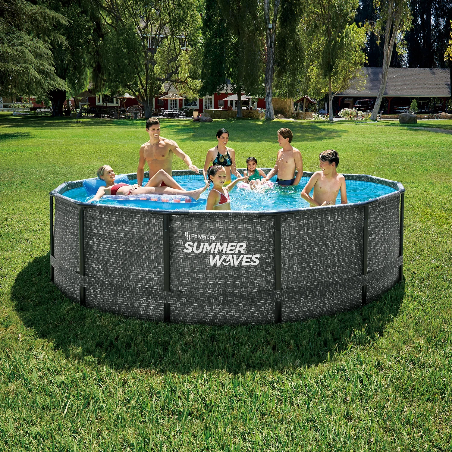 Pool Elite 427 x 107 cm, Rattan grau - 4