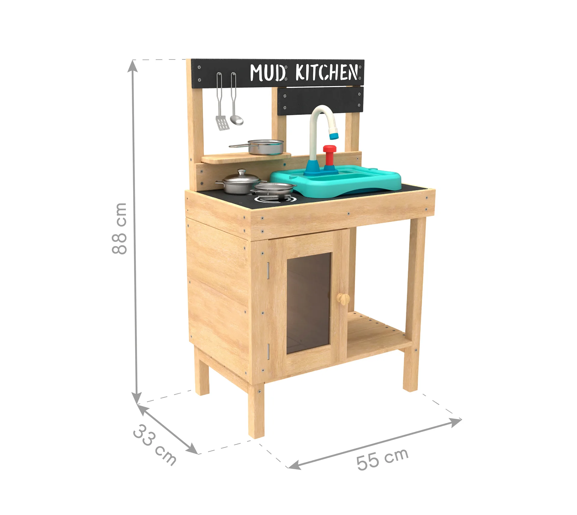 Holz Kinderspielküche mit Waschbecken - 5