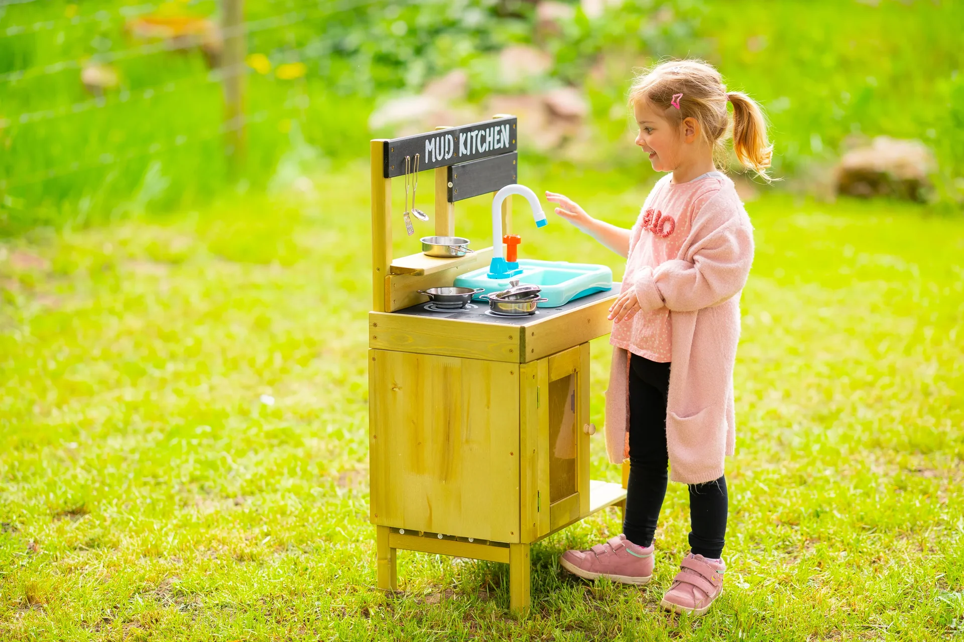 Holz Kinderspielküche mit Waschbecken - 7