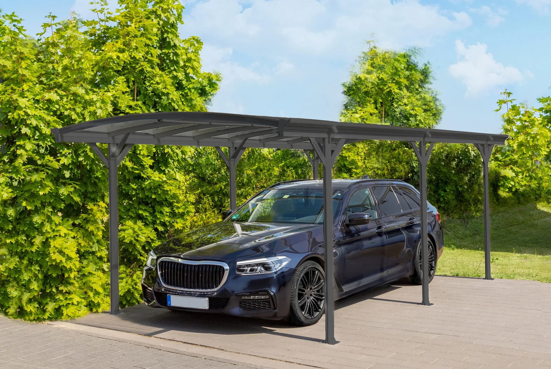 Carport Rundbogen 15 m - 2