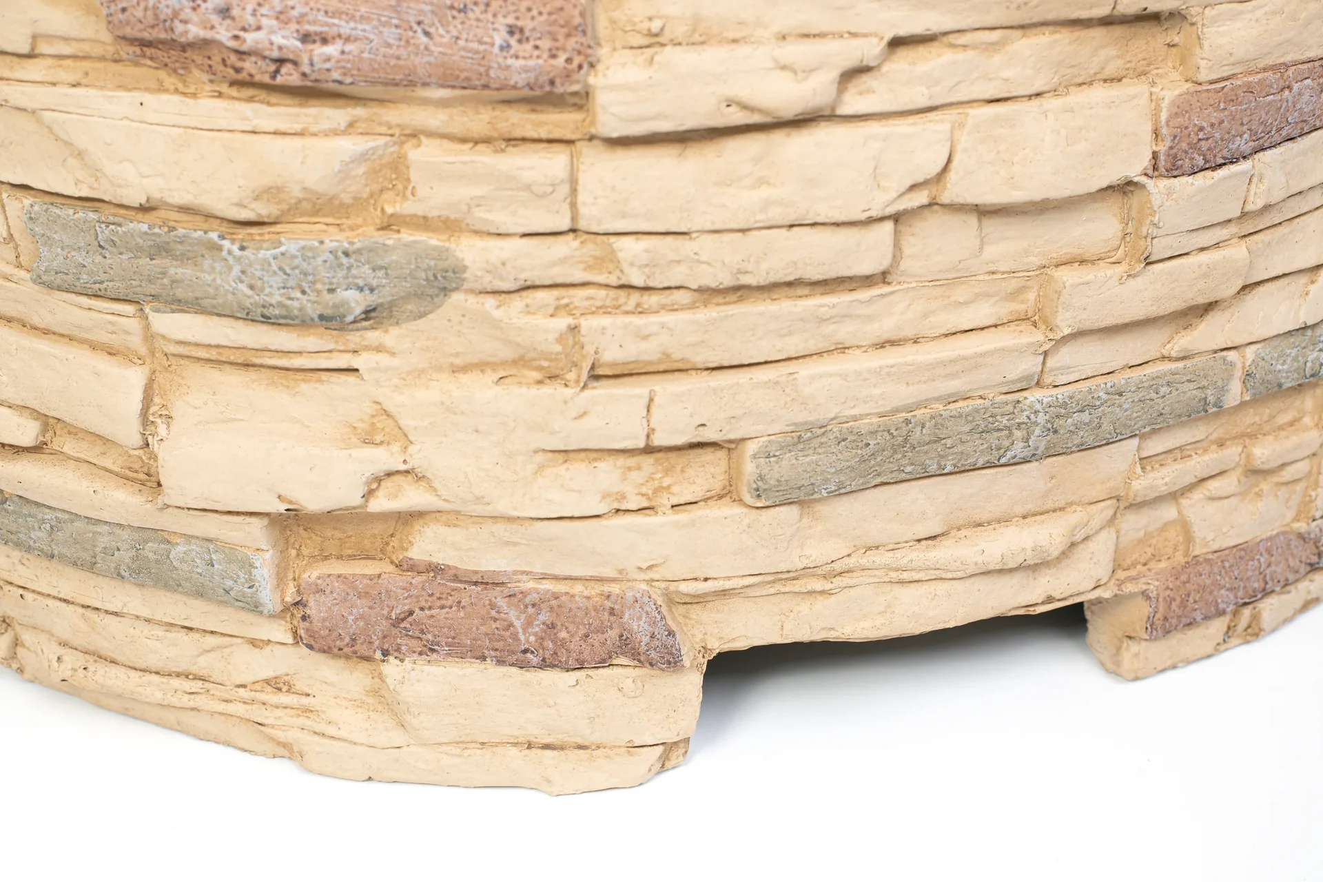 Feuerstelle Steinoptik mit Abfanggitter - 4