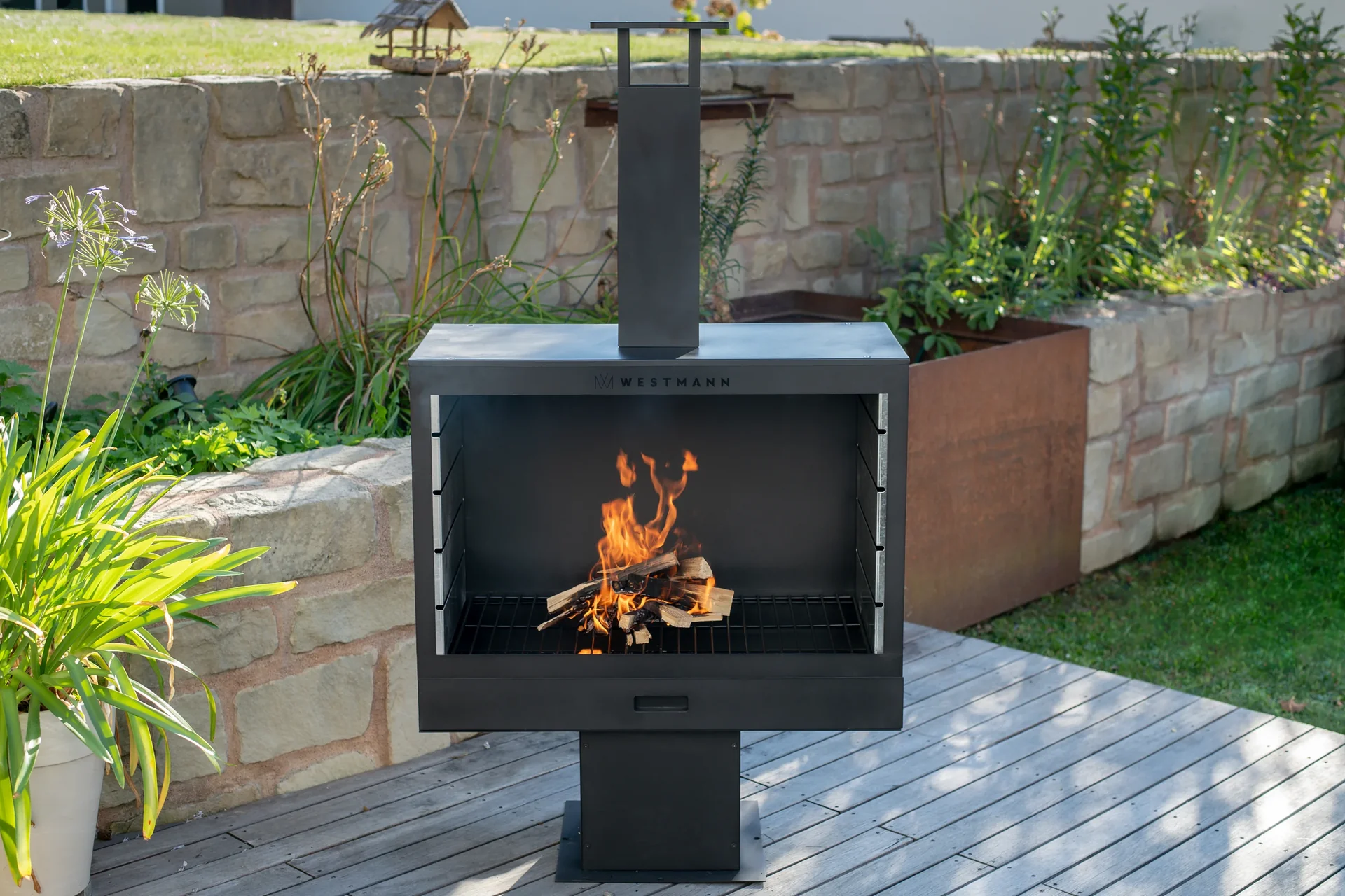 Grill und Kaminofen schwarz - 3