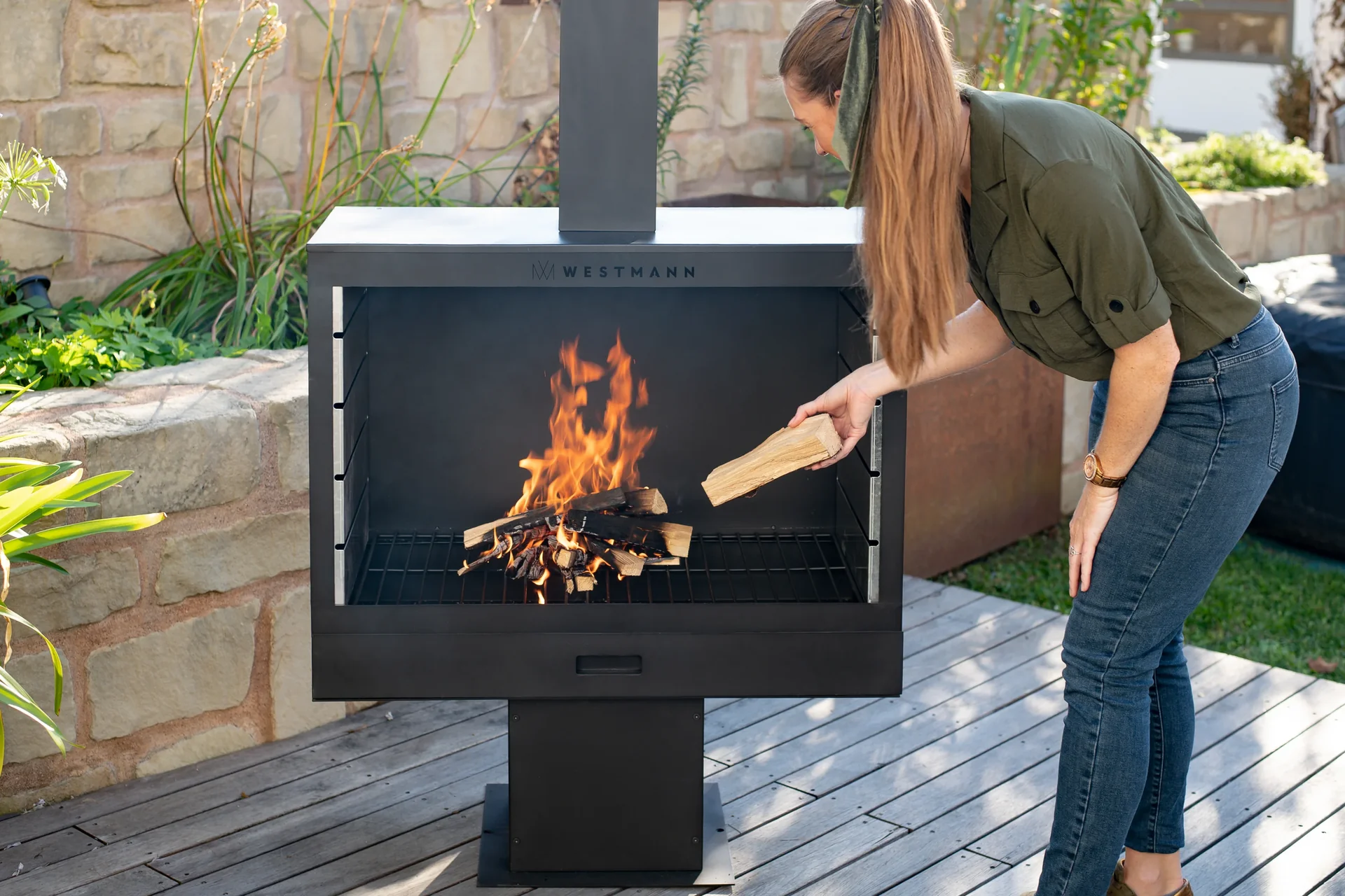 Grill und Kaminofen schwarz - 4