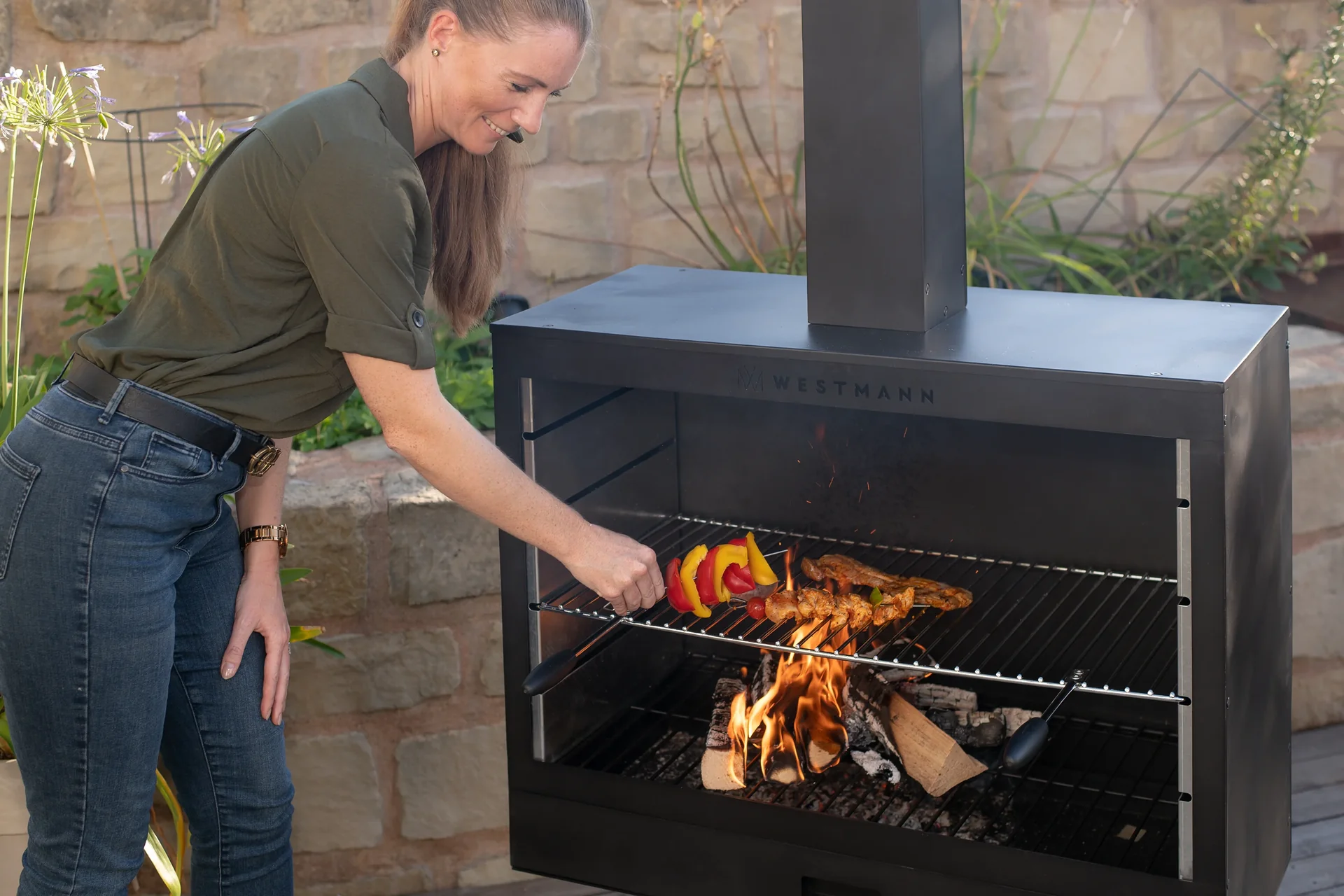 Grill und Kaminofen schwarz - 6