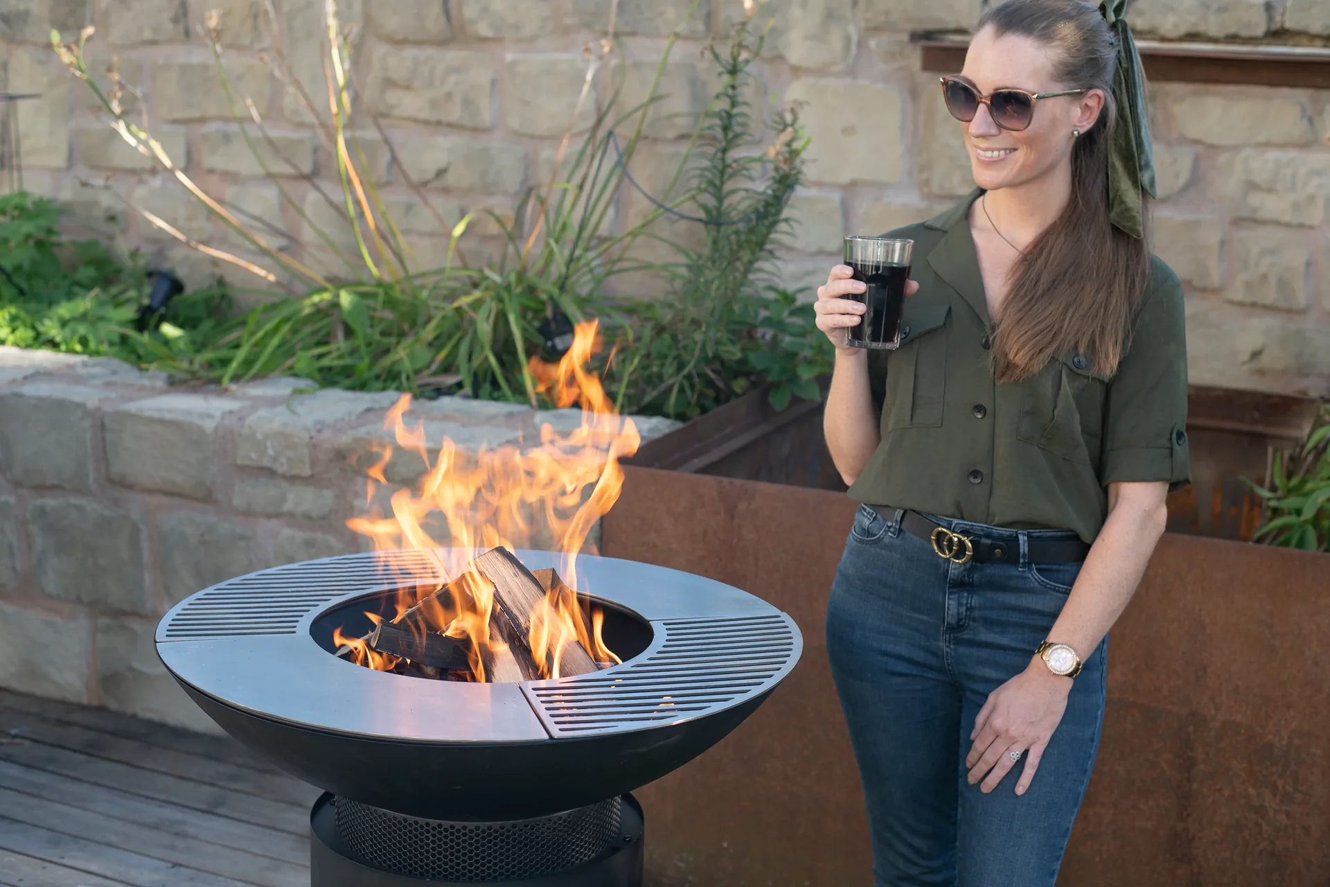 Grill, Plancha und Feuerplatte schwarz - 6