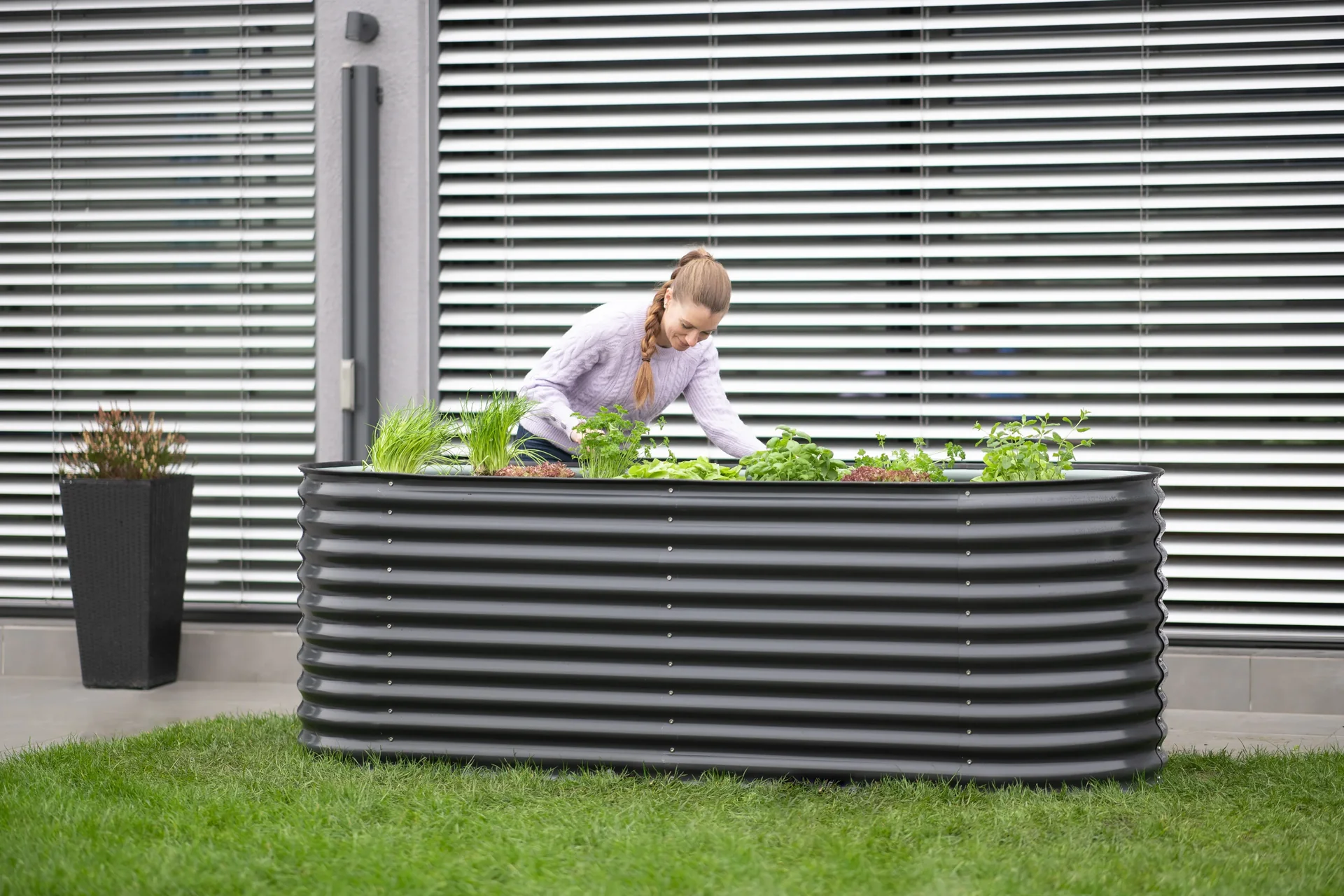 Metall Hochbeet Oval 240 cm - 3