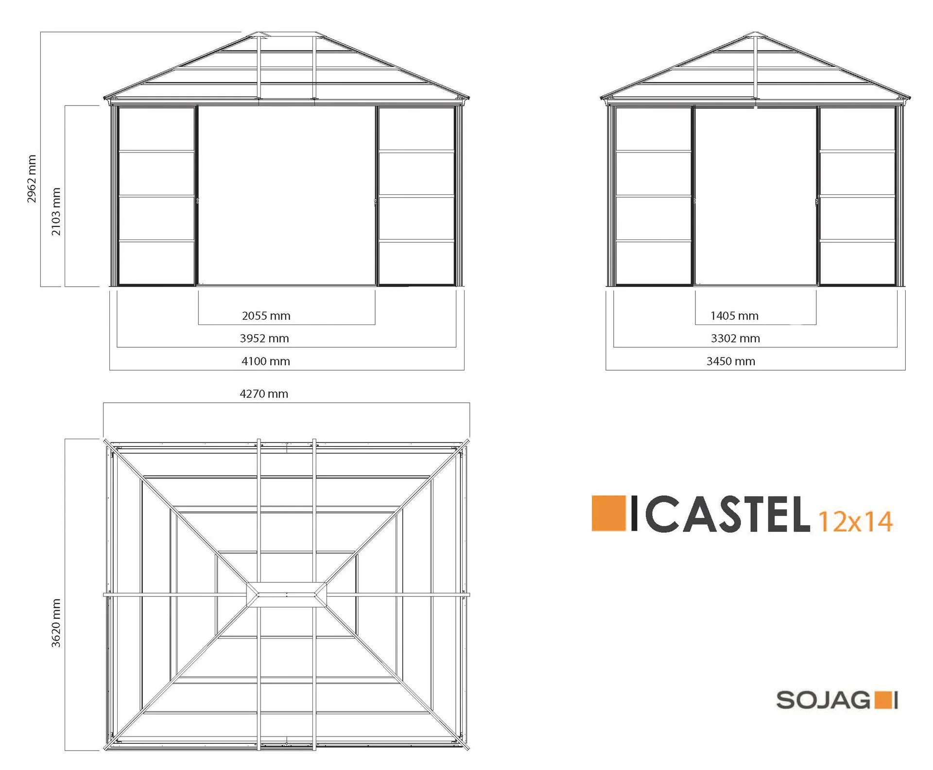 Pavillon Castel 12x14 - 3