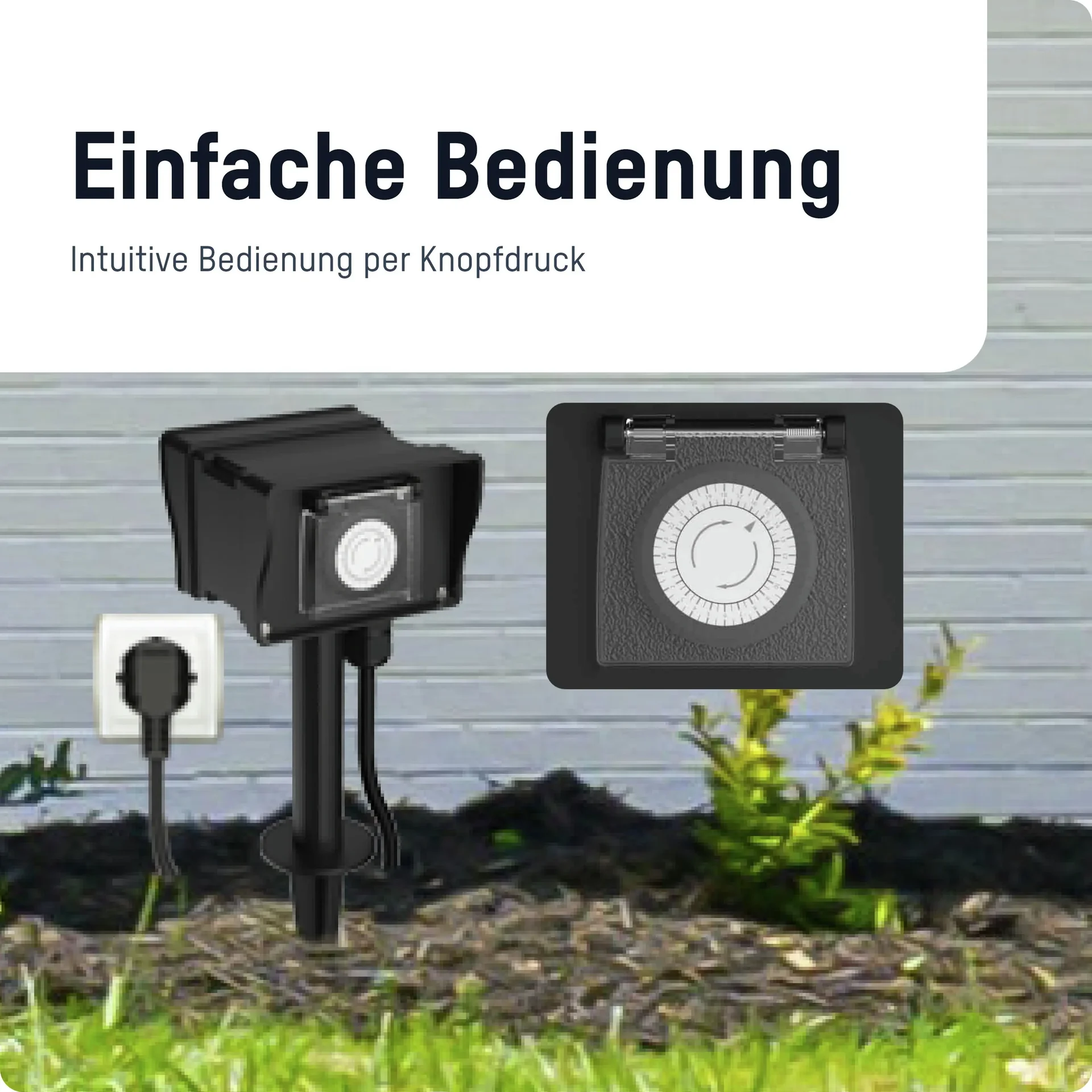 Outdoor Zeitschaltuhr AES8 mit 2 Steckdosen - 4