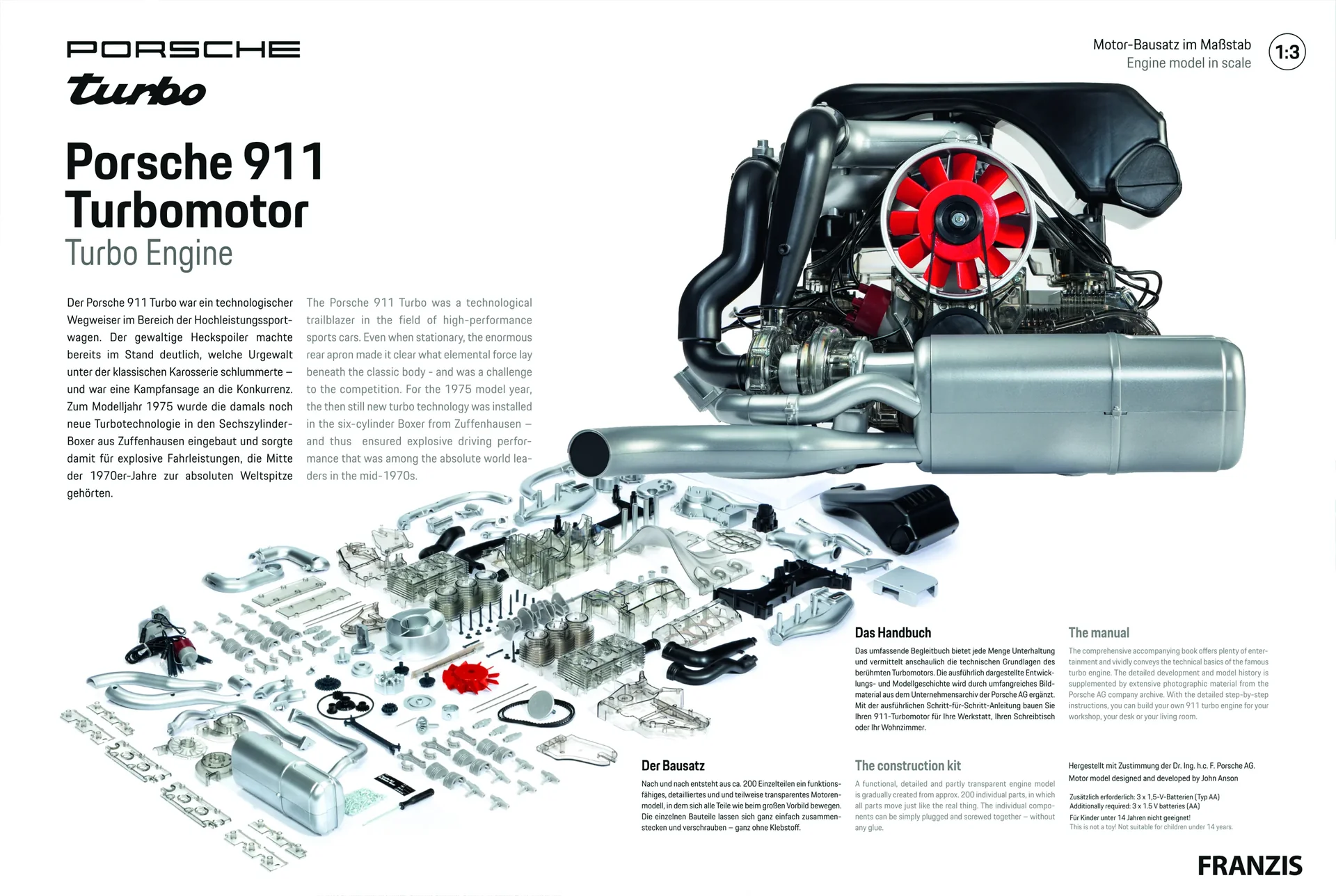 Porsche 911 Turbo, Motorbausatz - 2