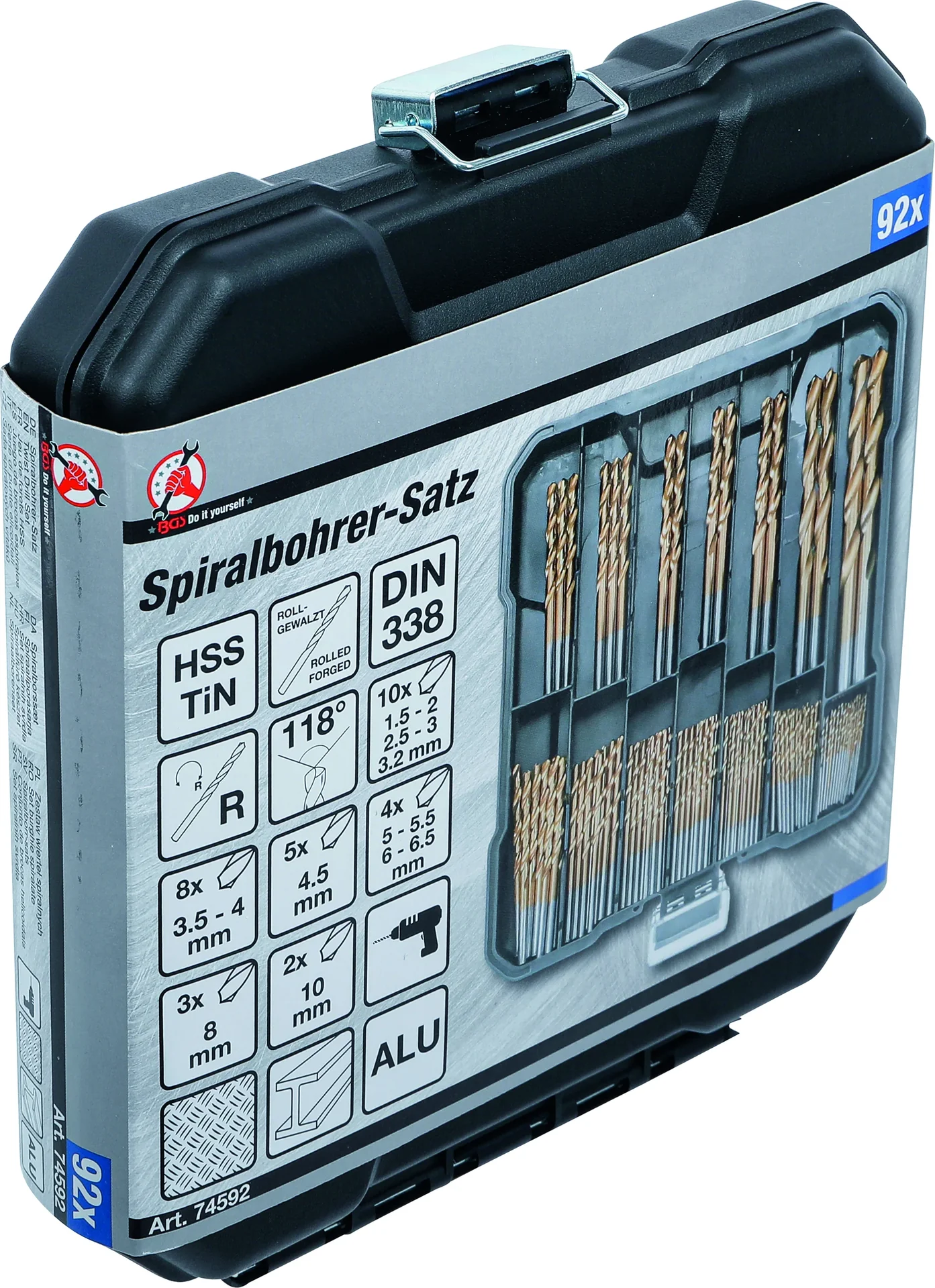 HSS-Spiralbohrer-Satz, 92-teilig - 0