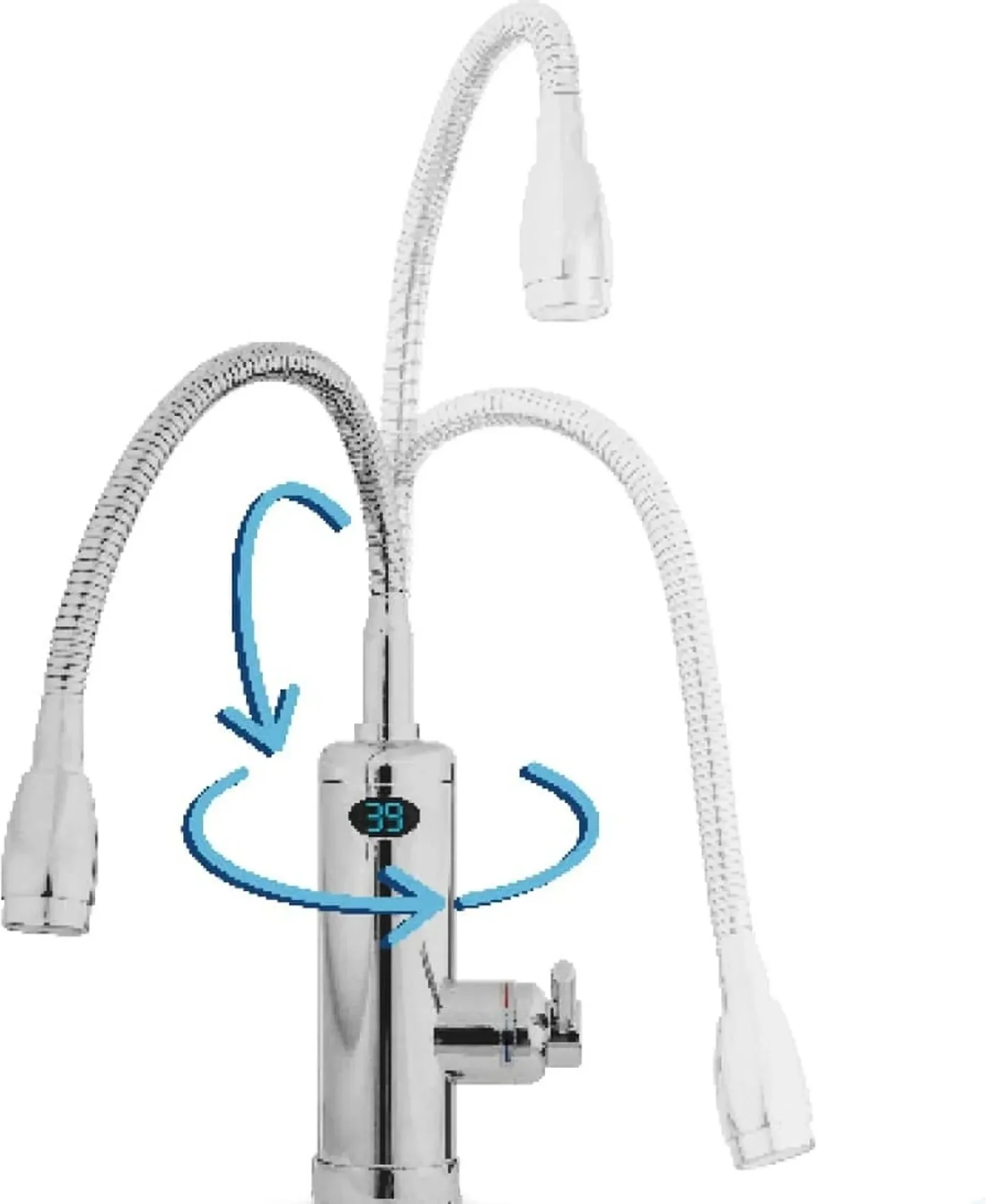 Aquadon Smart Heater, Warm- und Kaltwasserarmatur Flex Head - 4