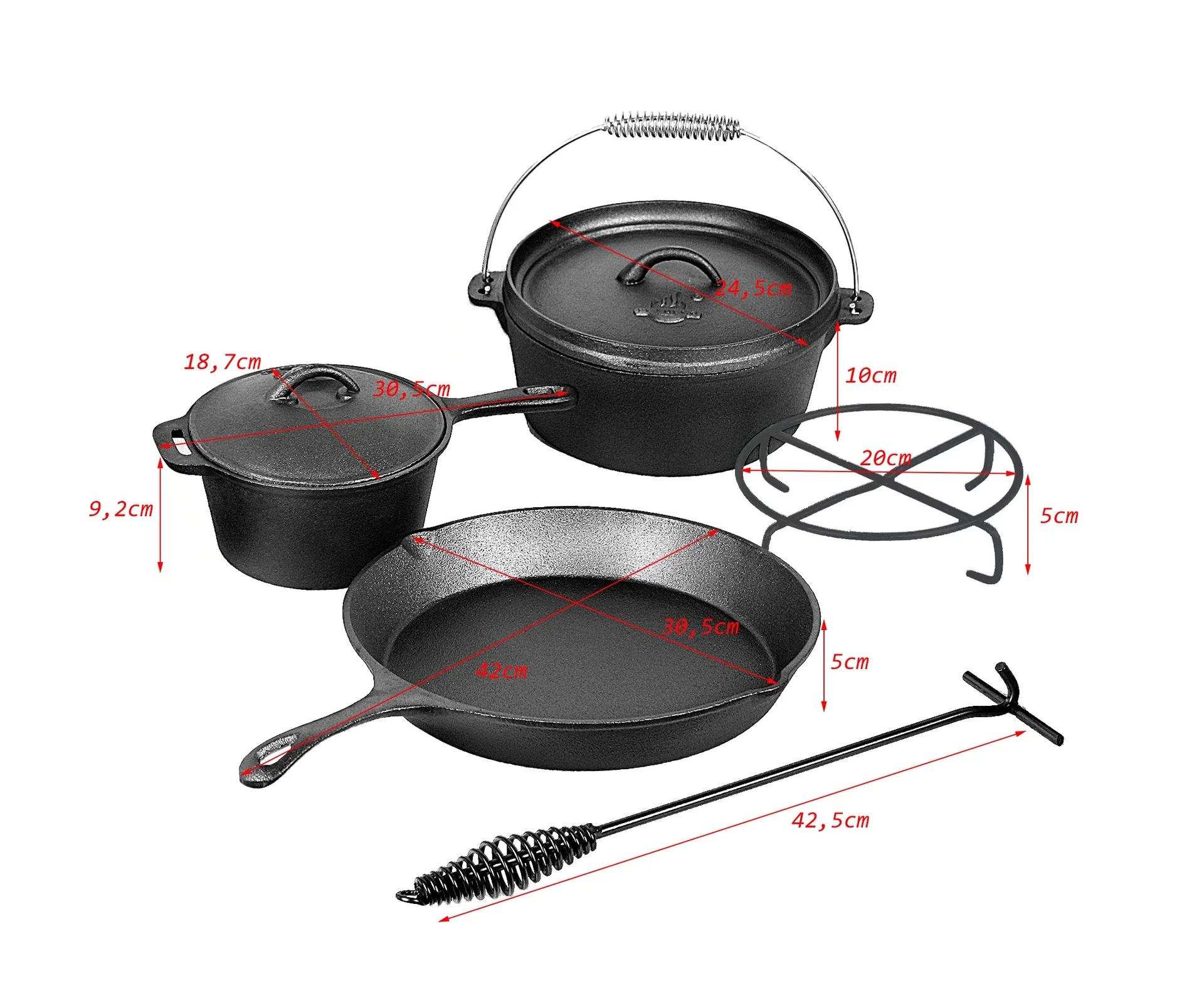 Dutch Oven Set 5-tlg. - 2
