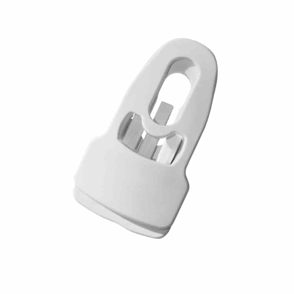 weisser Befestigungs-Clip für Folien+Vliese+Planen+Stoffe, wiederverwendbar-0