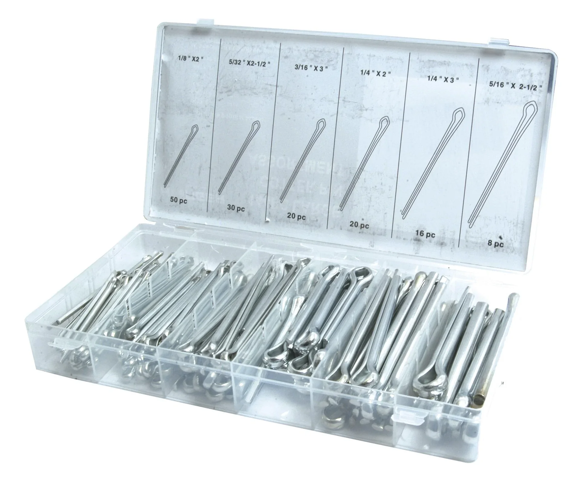 Stecksplinte, 144 Teile in Sortimentskasten - 0