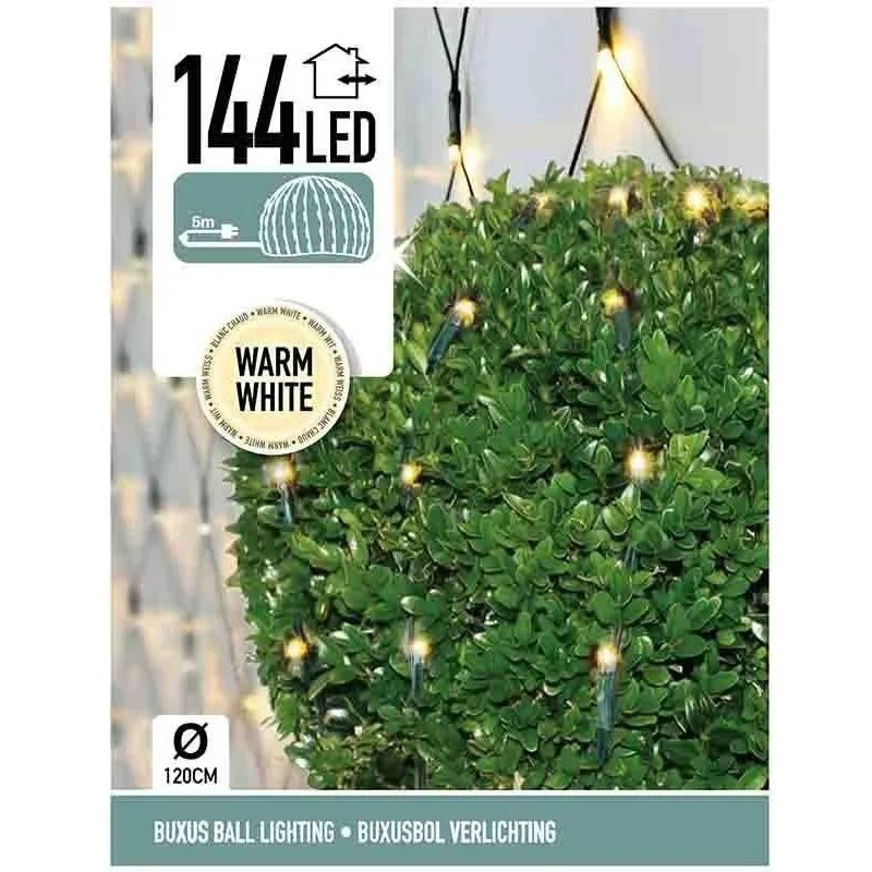 Buchsbaum-Kugelleuchte 144 LED Warm-Weiß Ø 120cm - Strauch - 2