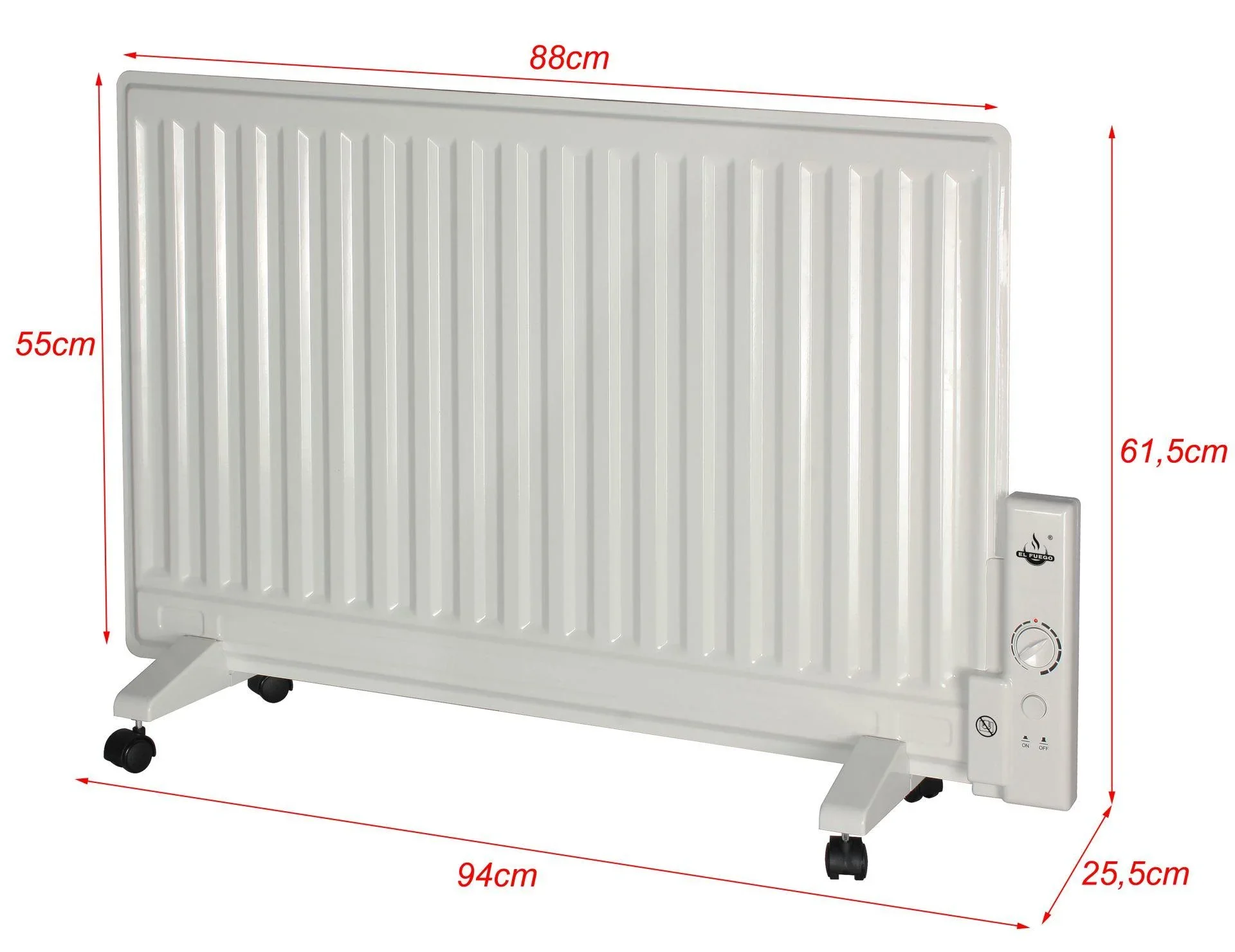 Öl Paneelheizer, weiß, 800 W - 7