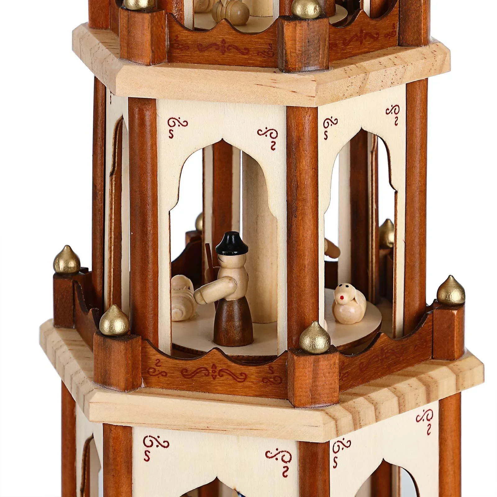 Weihnachtspyramide XL klassisches Holzdesign - 3