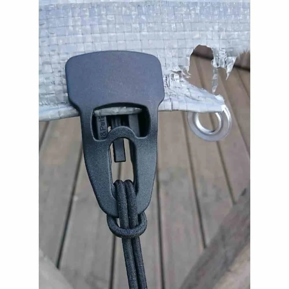 schwarzer Befestigungs-Clip für Folien+Vliese+Planen+Stoffe, wiederverwendbar-8