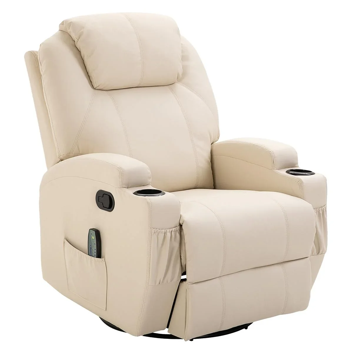 Massagesessel Relaxsessel Fernsehsessel Massagefunktion 5 Massage-Modi Liegefunktion PU-Leder Holz Metall Schaumstoff - 2