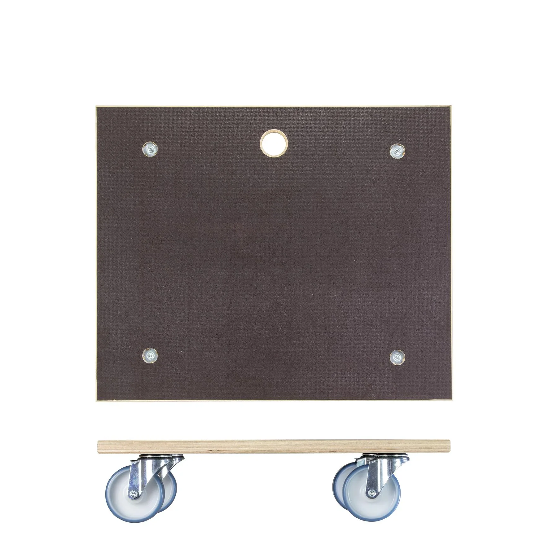Transporthilfe MM 1145, 59 x 49 x 15 cm, softe Rollen Ø 100 mm, Rollenlager, Platte Maxigrip FSC®, Tragkraft 500 kg - 3
