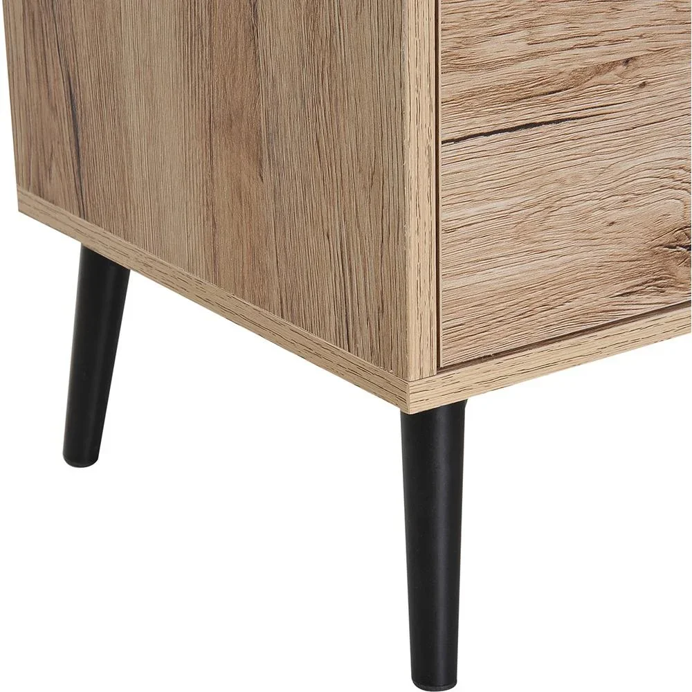 Bücherregal Wandregal Standregal 5 Fächer Eichenholz - 5