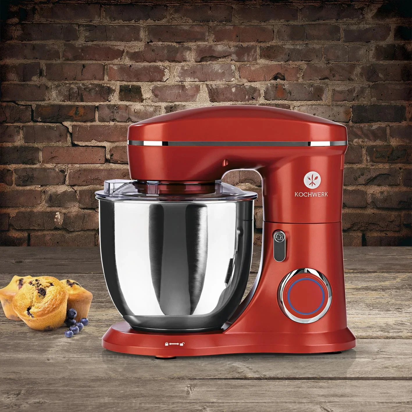 Küchenmaschine, rot, 1300 Watt - 1