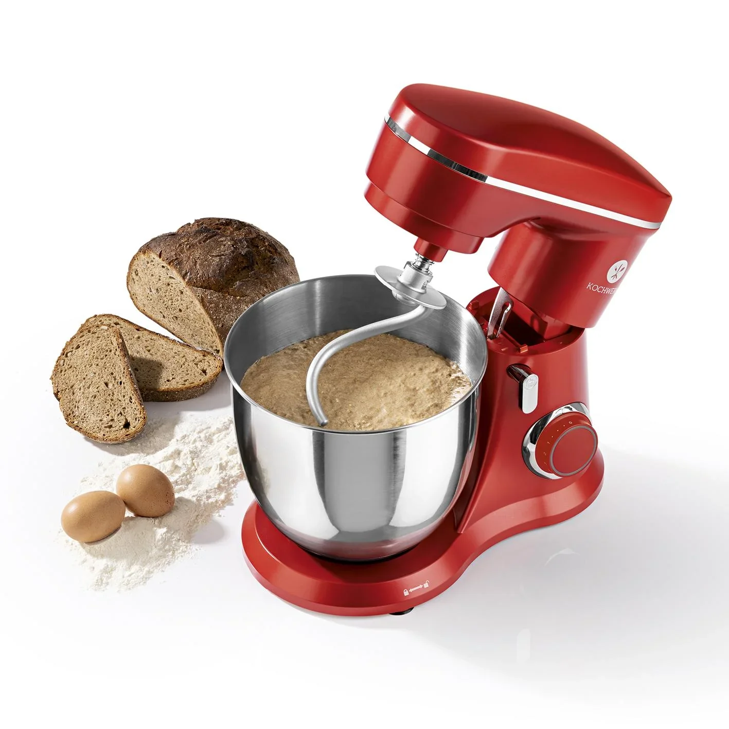 Küchenmaschine, rot, 1300 Watt - 6