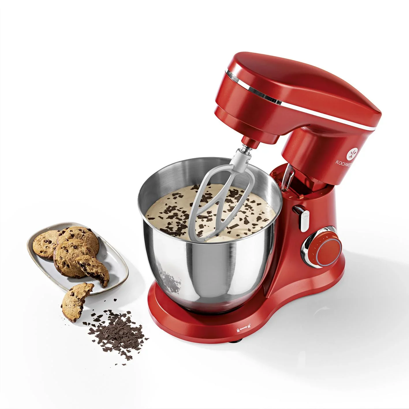 Küchenmaschine, rot, 1300 Watt - 7