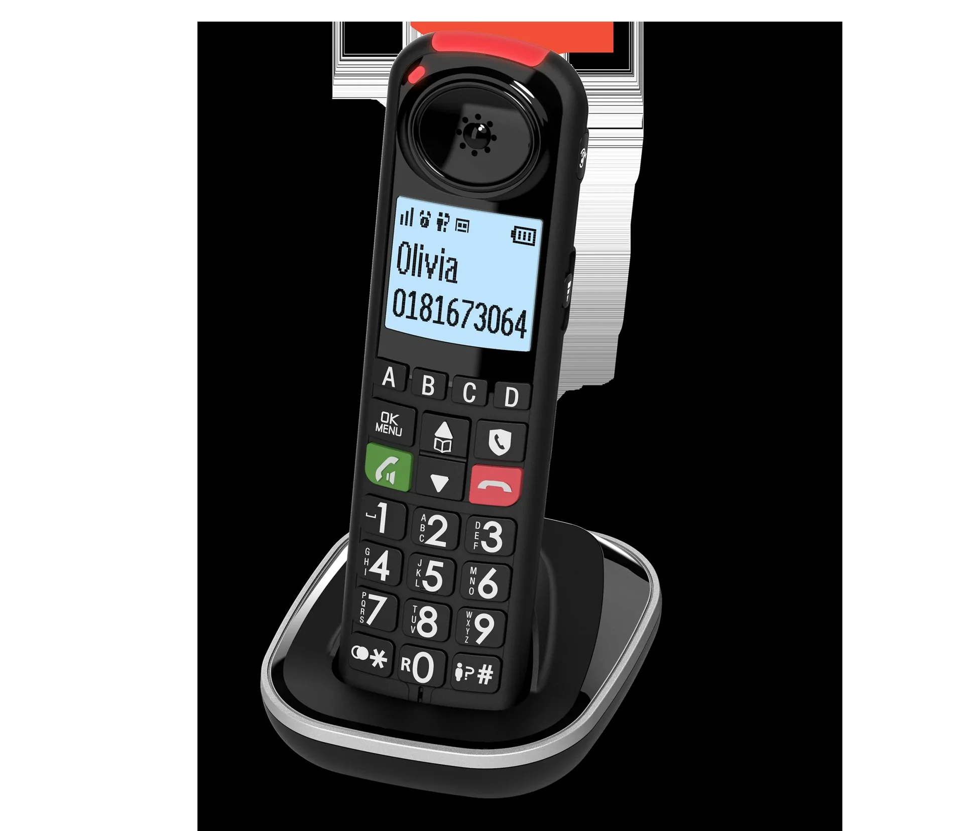 Senioren-Schnurlos-Telefon mit großen Tasten und hörgerätekompatibel - 2