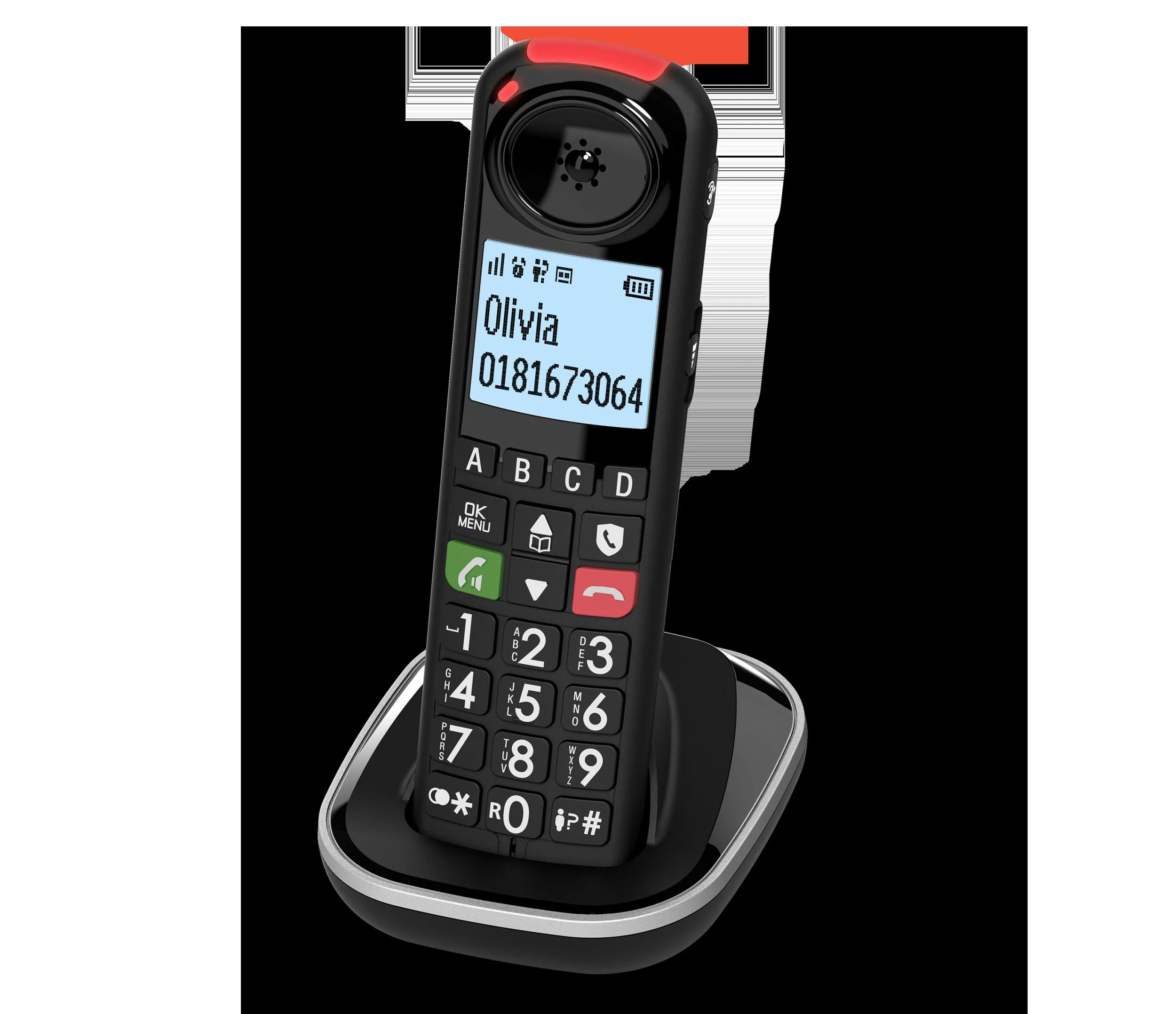 Senioren-Schnurlos-Telefon mit großen Tasten und hörgerätekompatibel - 2