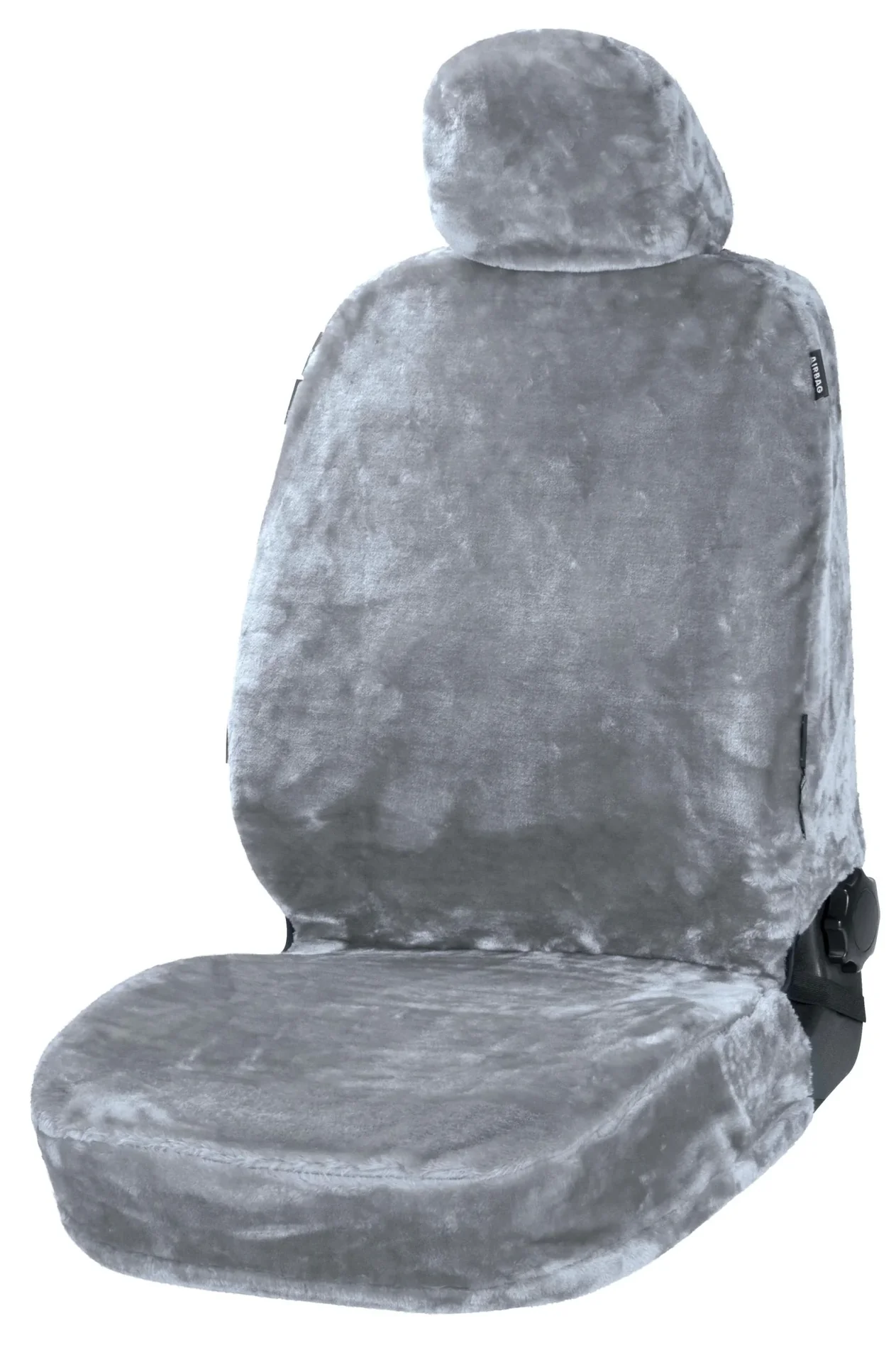 Autositzbezug "Teddy" - Kunstfell - silber - 1