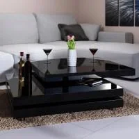 Couchtisch - schwarz 60x60x30,5 cm v - 2