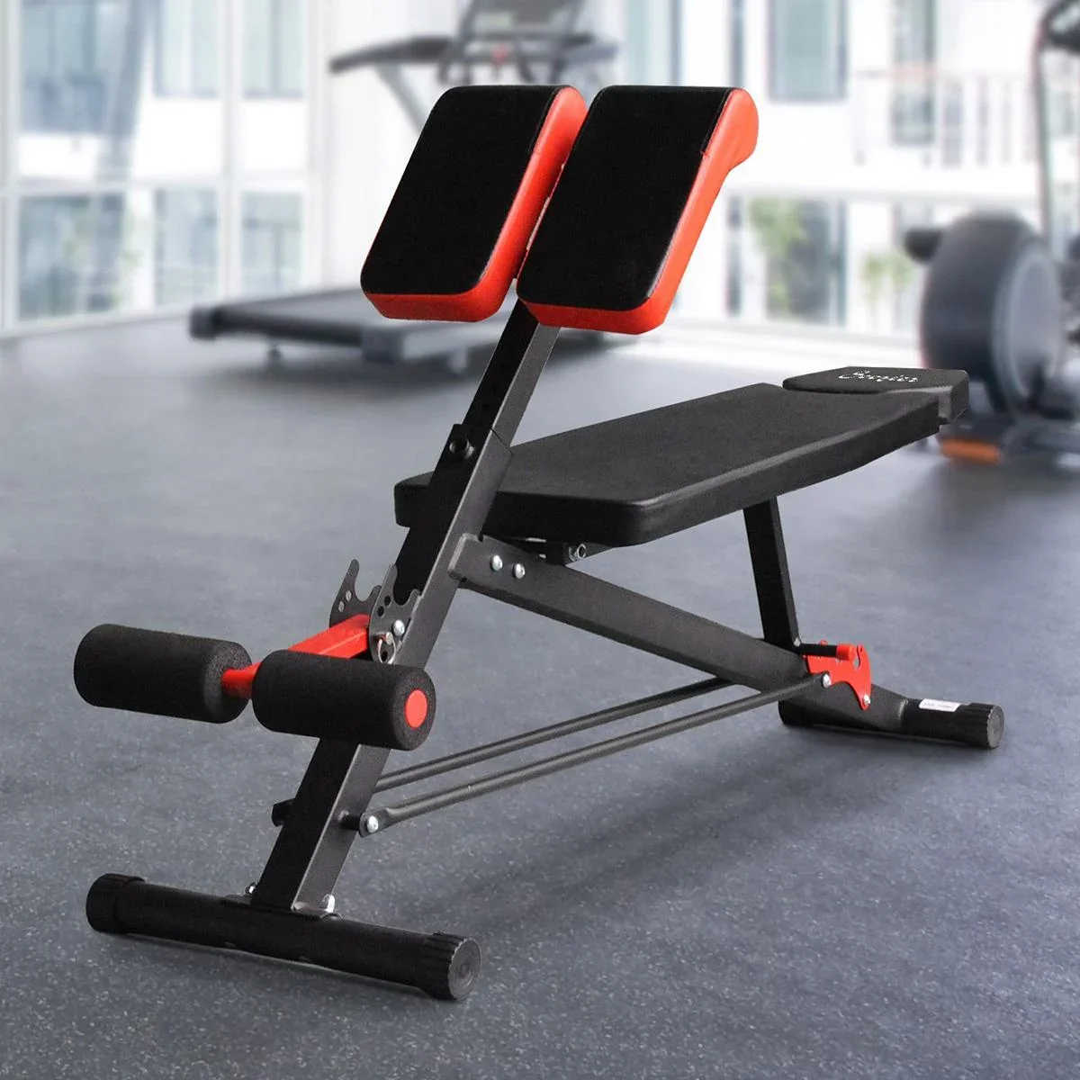 Multifunktionale Trainingsbank schwarz/rot - 1