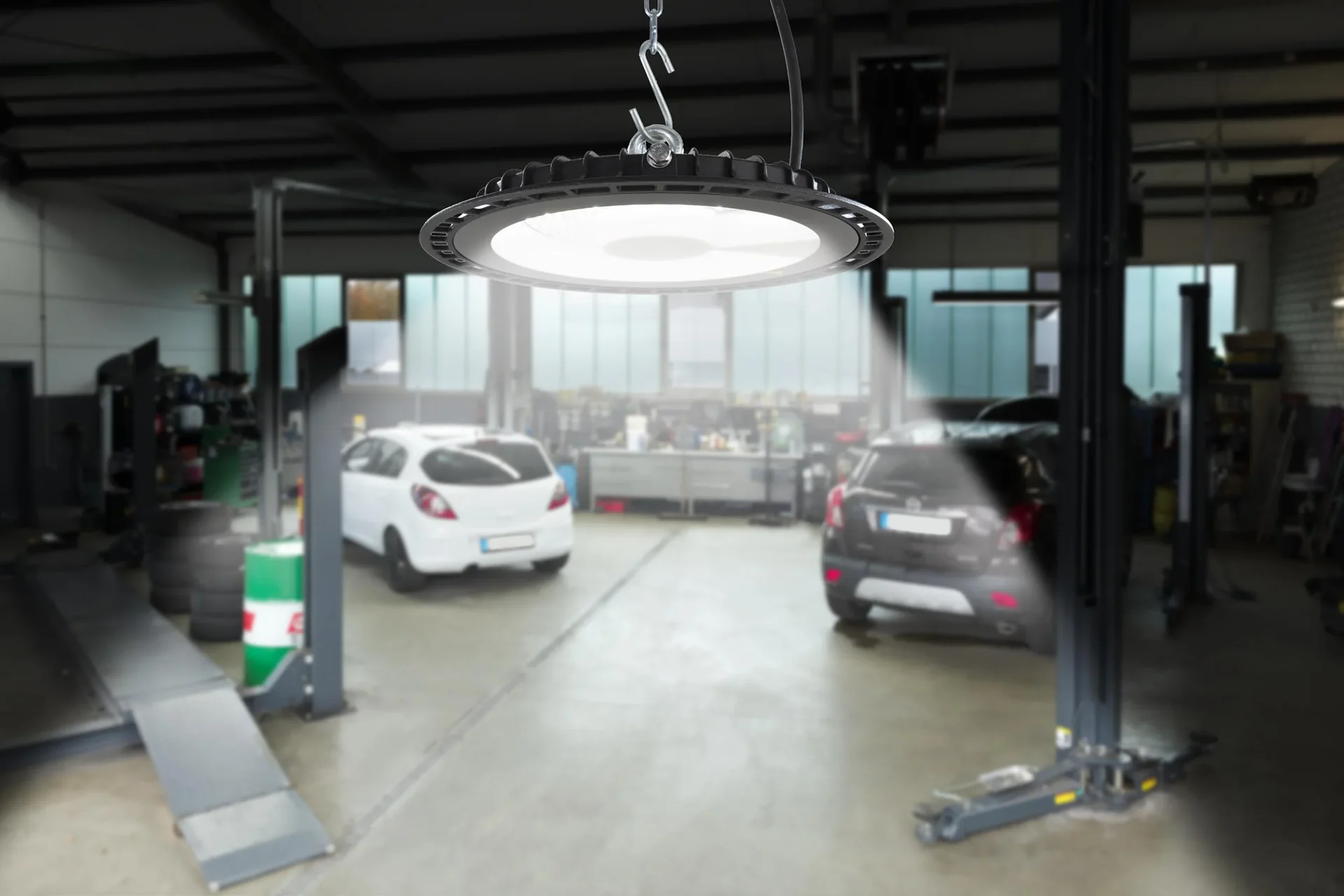 LED-Hallenstrahler, 100 Watt, 11000 Lumen, Lichtfarbe wählbar, fernbedienbar - 3