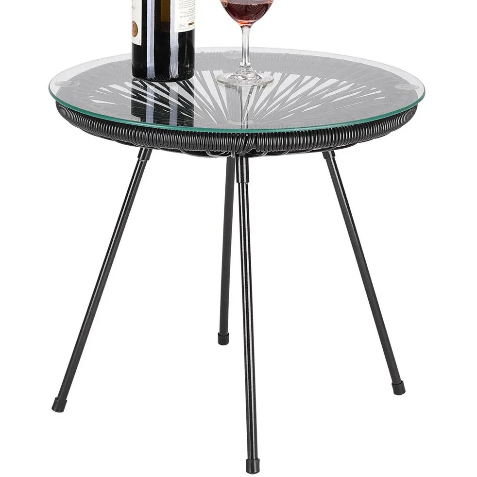 Beistelltisch Acapulco schwarz Ø45cm - 5