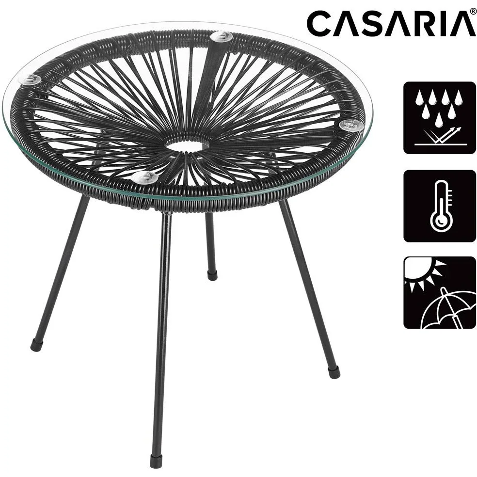Beistelltisch Acapulco schwarz Ø45cm - 7