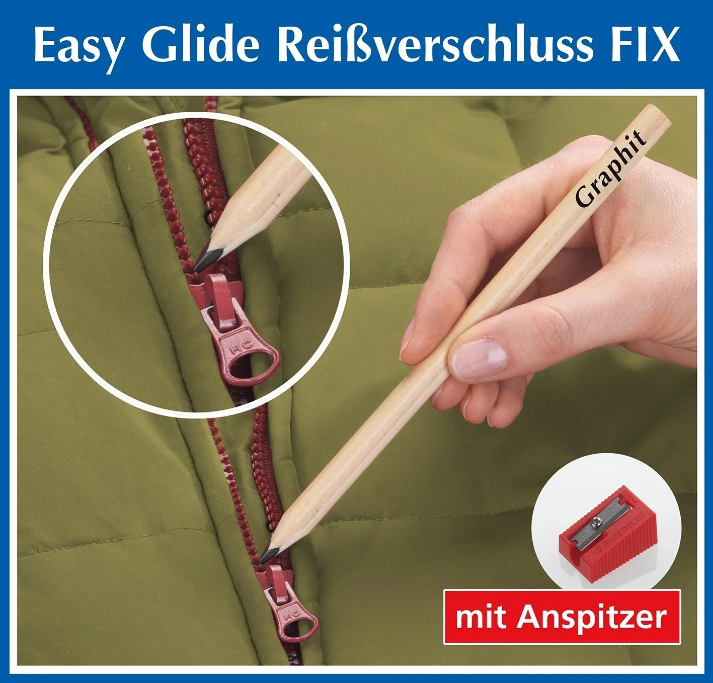 Reißverschluss-Stift, 2-teilig - 0