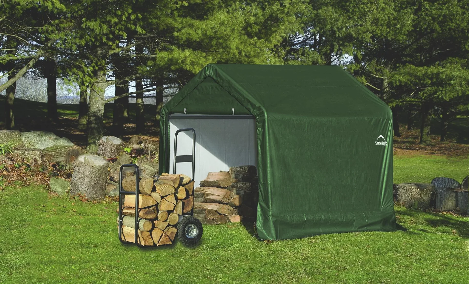 Gerätehaus Foliengerätehaus grün 180x180 cm Grün - 0