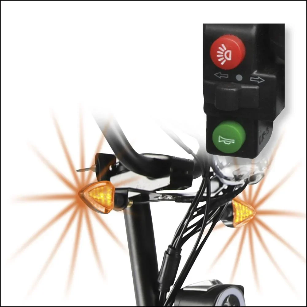 E-Roller "Evoking" Safety 20 km/h inklusive Blinkanlage und Gepäck-Case schwarz - 2