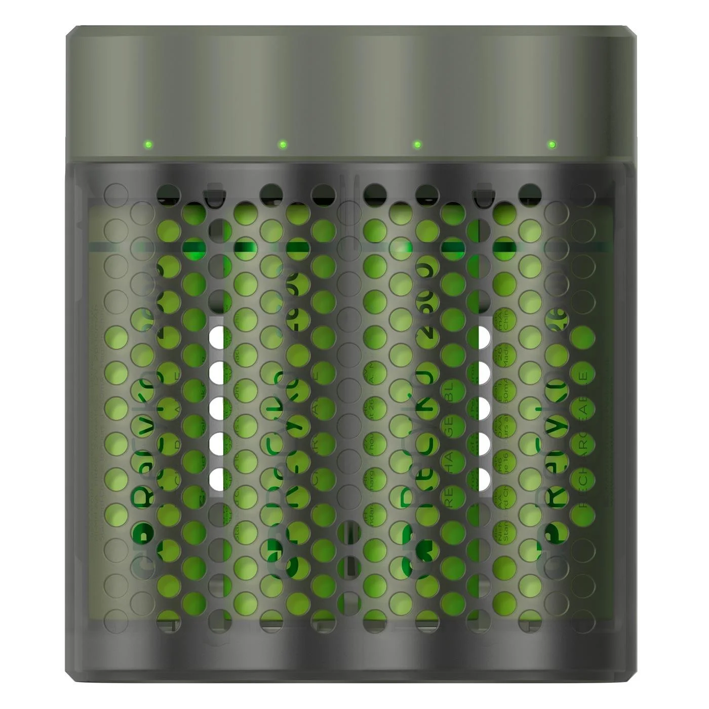 USB Schnellladeadegerät für 4 AA / AAA NiMH Akkus inklusive 4 Stück ReCyko Mignon (AA) NiMH Akkus mit 2600 mAh - 4