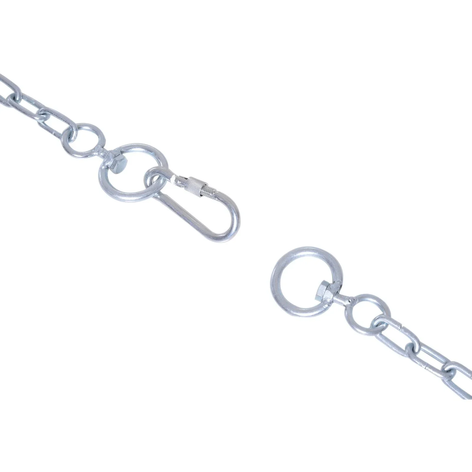 Hängebank 2-Sitzer Gartenschaukel Schaukelbank Schwebebank mit Ketten Metall Schwarz 128 x 63 x 47 cm - 3