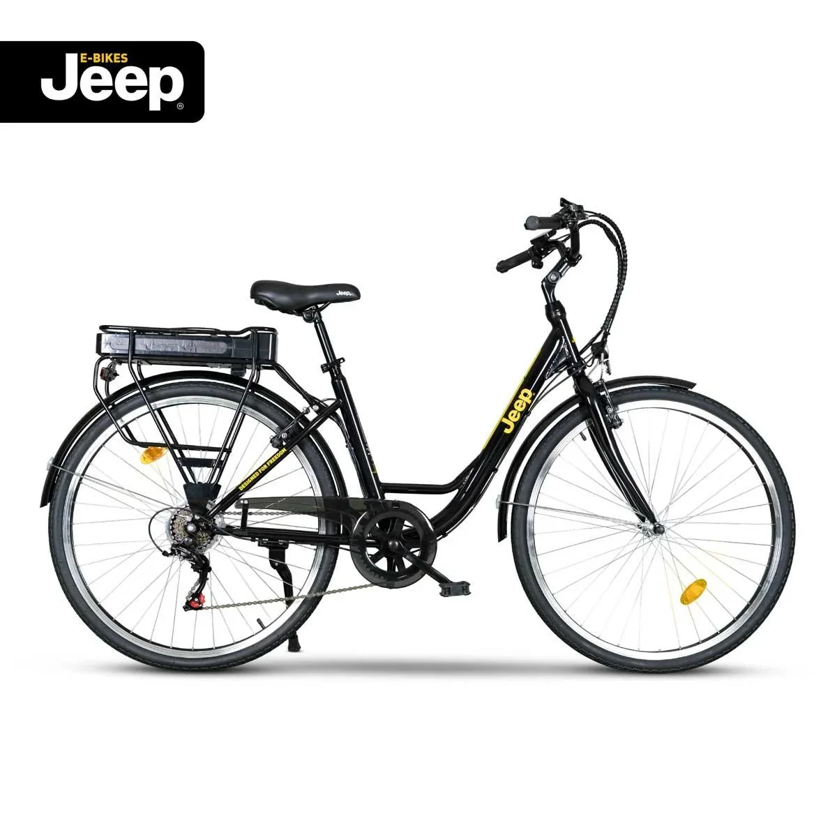 Unisex City E-Bike, 28 Zoll , Rahmengröße 44 cm 6-Gang Kettenschaltung, schwarz, ECR 3000 - 1
