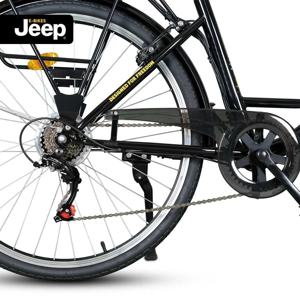 Unisex City E-Bike, 28 Zoll , Rahmengröße 44 cm 6-Gang Kettenschaltung, schwarz, ECR 3000 - 2