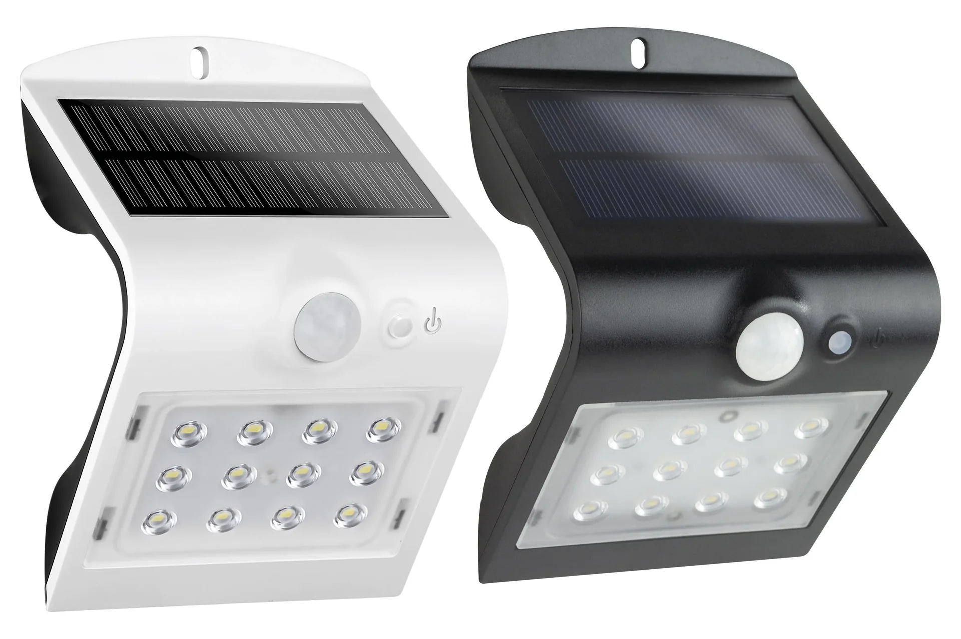 Solar LED Leuchte mit Bewegungsmelder, schwarz - 0