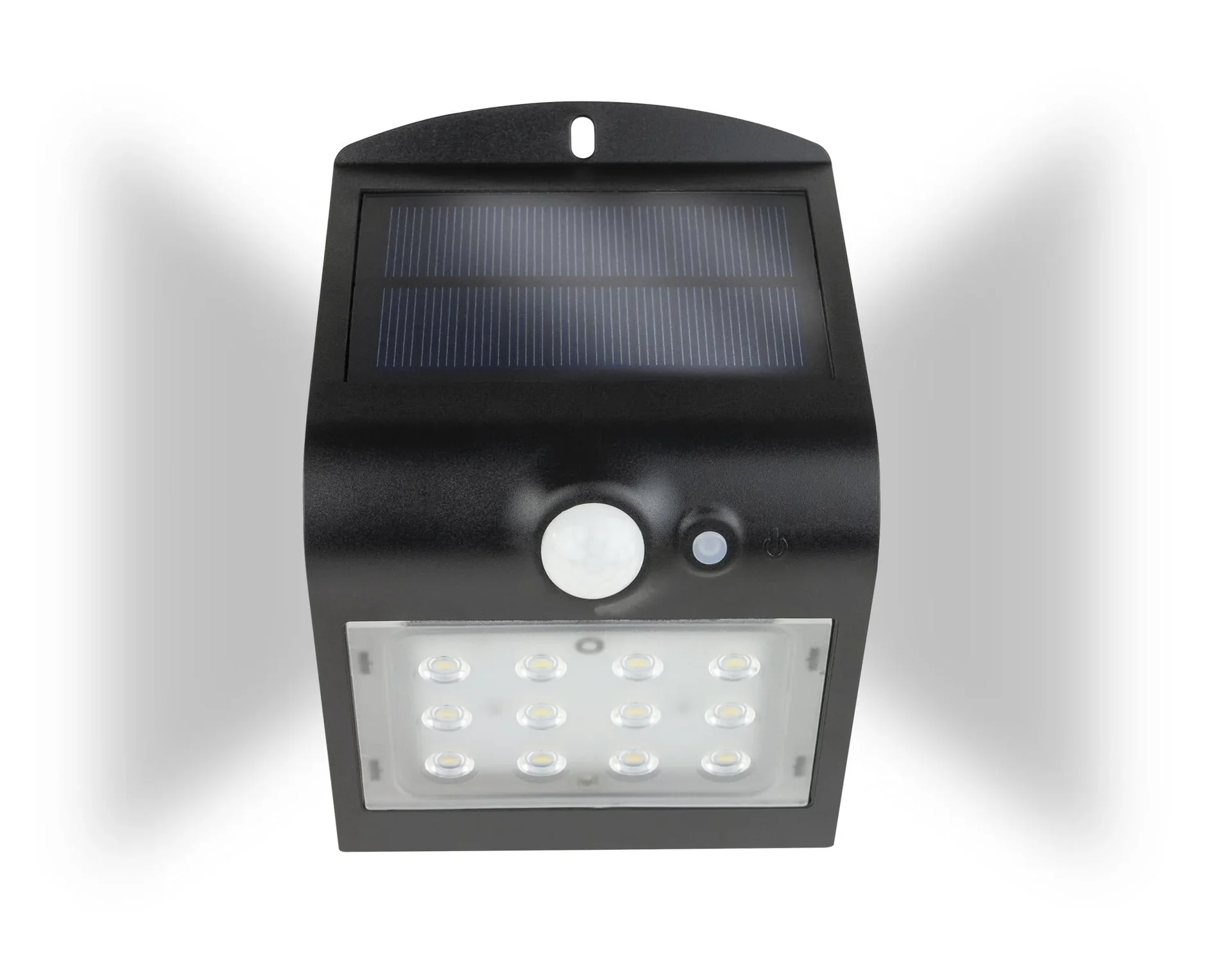 Solar LED Leuchte mit Bewegungsmelder, schwarz - 1